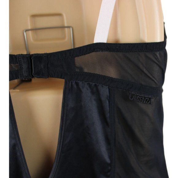 La Senza Negligee Black Pink Medium Ruffles Lace Garter Straps French Maid N122 - Picture 11 of 14